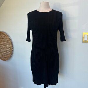 Loulou Studio | Silk-Blend Rib-Knit Midi-Dress in Black